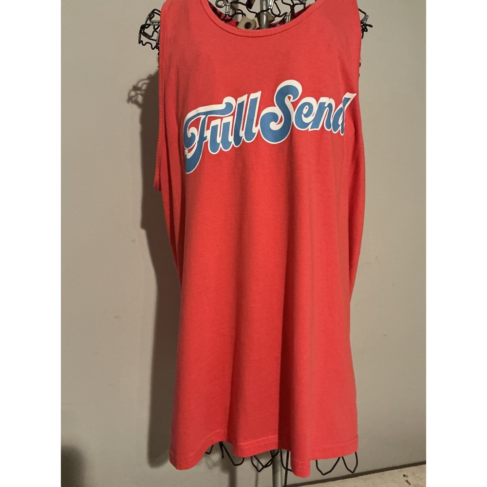 Full Send Nelk Boys Red Graphic Tank Top Mens Large Retro Logo Sleeveless Tee